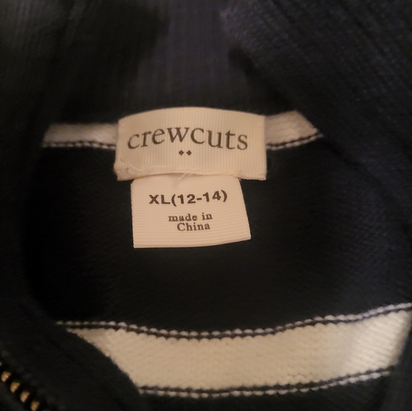 J Crew Boys striped cotton half-zip sweater - Picture 2 of 2